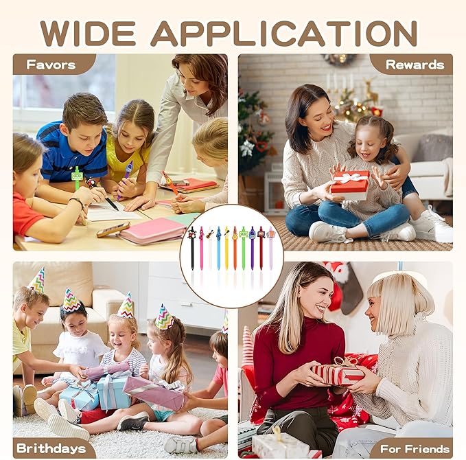 10Pcs Funny Music Theme Ballpoint Pens with Cute Music Pattern for Women Men Bulk for Coworkers Team Staff Funny Office Stationary (music)