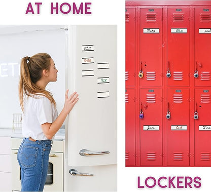 Availey 60 Pack Magnetic 'C' Channel Label Holders for Metal Racks and Shelves with Protective Films and Replacement Strips 3" x 1"