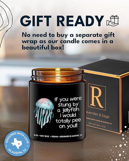 Funny Friendship Candle, If You were Stung by a Jellyfish, Funny Gifts for Friends Adult Humor, Best Friends Gifts for Friends Women Unique, Birthday, Christmas, Gift-Ready
