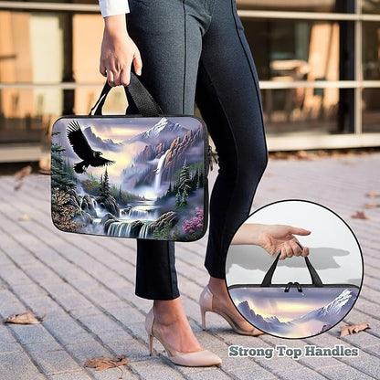 Universal Tablet Laptop Sleeve Case 10 inch, Eagle Landscapes Slim Carrying Case Durable Handbag Travel Laptop Bag for 7 to 10-inch Laptops/Notebook/Kids Tablet/ipad/eBook Readers