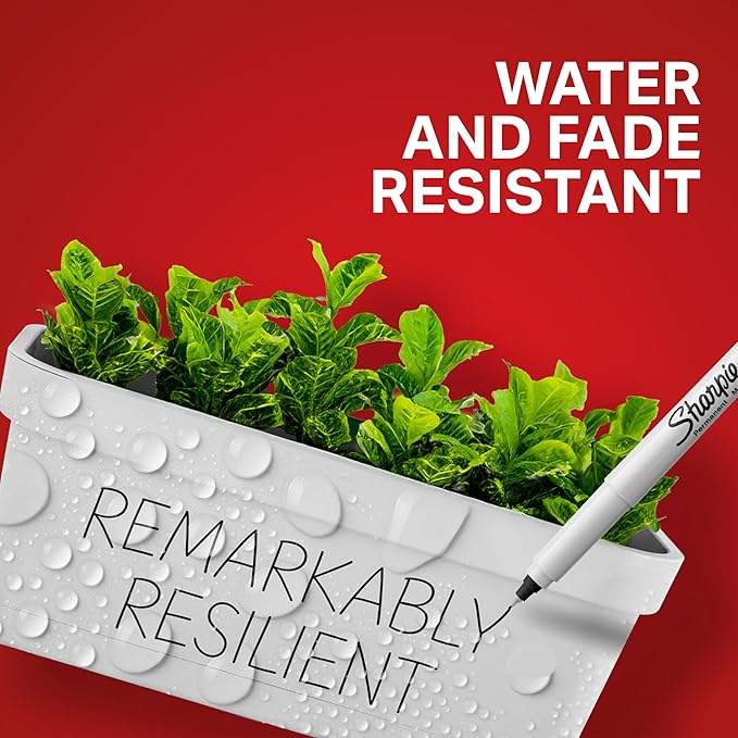 Sharpie Permanent Markers, Ultra Fine Tip Markers Set, Quick Drying And Fade Resistant Artist Marker For Wood, Plastic Paper, Metal, And More, Drawing, Coloring, And Poster Marker Black, 12 Count