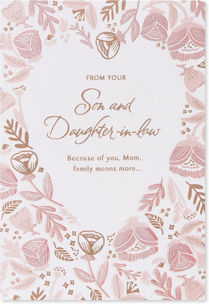 American Greetings Mothers Day Card from Son and Daughter-In-Law (Family Means More)