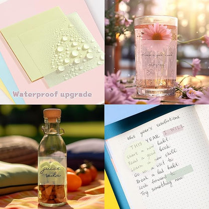 Transparent Sticky Notes,920 Sheets Waterproof Clear Sticky Notes,Clear Post It Notes Transparent for Bible Study Supplies,Office School Supplies,Book Annotation