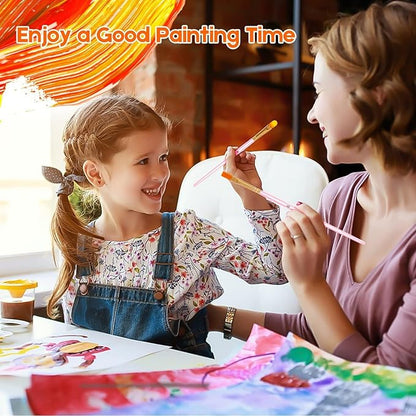 Easter Gifts for Kids, Teen Girl Girls Trendy Stuff, Easter Basket Stuffers, Soucolor Acrylic Paint Brushes Art Set for Acrylic Painting Oil Watercolor Canvas Boards Egg Rock Body Face Nail