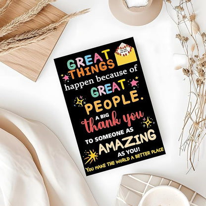 Bright & Colorful Thank You Gift Card for Women, Men, Teachers, Bosses, Friends, Famil,School Counselor Gifts, Perfect for Appreciation Gifts with Envelope