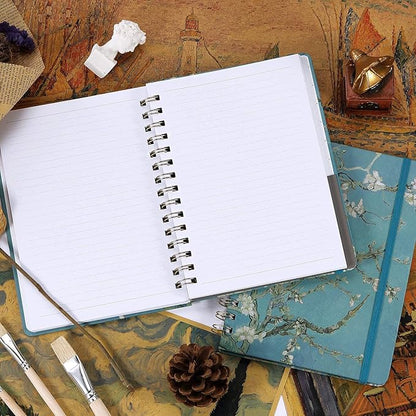 Ruled Notebook/Journal - Lined Journal with Premium Thick Paper, 8.5" X 6.4", College Ruled Spiral Notebook/Journal, Banded with Exquisite Inner Pocket, Waterproof Hardcover for Office, Home & School