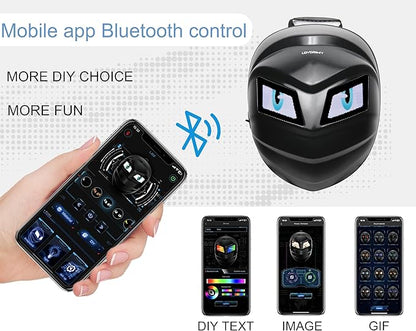 LED Waterproof Motorcycle Riding Knight Backpack With Diy Fully Programmable Full Color Screen, Hard Shell LED Light Display Bag With Digital Eyes