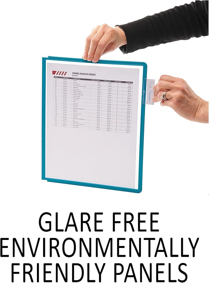 DURABLE Wall Mounted Reference System, 10 Double-Sided Panels, Letter-Size, Assorted Colors, SHERPA Design (554100)