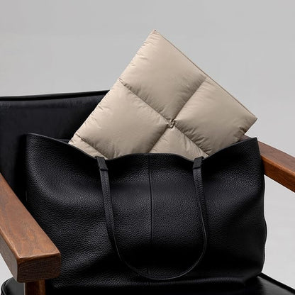 Comfyable Puffy Laptop Sleeve 15 Inch 16 Inch, Quilted Puffer Laptop Carrying Case for Women, Pillow Case Compatible for MacBook Air 15 in M3 2024 & MacBook Pro 16 in 2024 M4, 16 in Puff Cover, Taupe