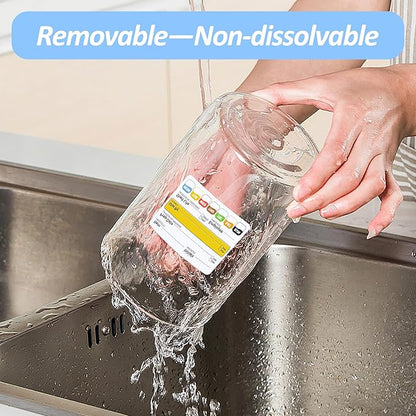 Restaurant Quality Shelf Life Food Rotation Labels, 2' x 3' Self-Adhesive Removable Freezer Labels, Perfect for Reusable Containers, Easy to Remove, Food Safety Date Stickers (4 Pc)