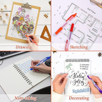 Smart Color Art Gel Pens Set 16 Colors Medium Point Colored Pens Retractable Gel Ink Pens with Comfort Grip,Smooth Writing for Journal Notebook Planner in Office Home