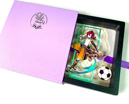 Genshin Impact Heizou Metal Bookmark - Anime Figure Merch with 3D Display Box - Birthday Gifts for Fans Friends Gamer Book Lovers - Zllada