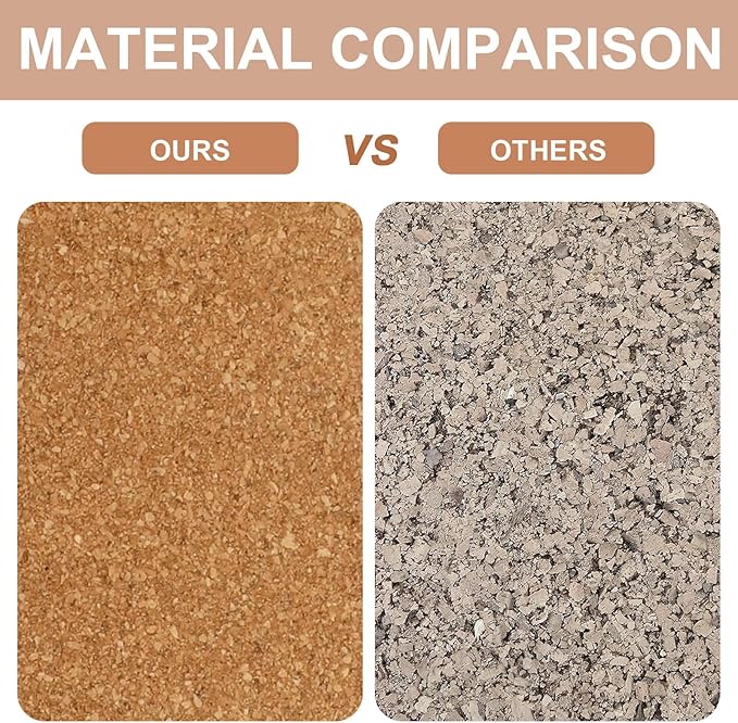 FEBSNOW Cork Board Strips, 10 Pack Cork Strips for Walls 15x2 Inch Small Cork Boards for Walls Self Adhesive with 50 Push Pins