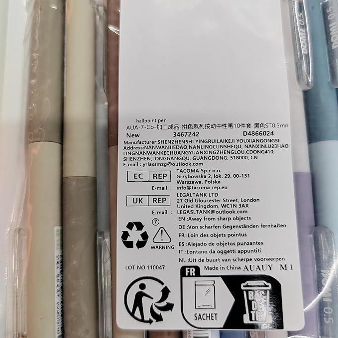 AUAUY 10Pcs Retractable Gel Ink Pens, Quick Dry Gel Ink Pen, Smooth Writing Pens, 0.5mm Black Ink Pens, Office School Supplies Gifts for Women & Men