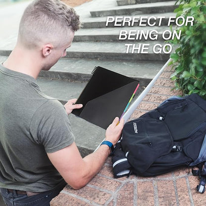 Samsill Left-Handed 10 Pocket Poly Project Organizer with 5 Dividers, File Folders Letter Size, Quick Access Front Pocket, Refillable Notepad, Erasable Write-On Tabs in Fashion Colors (Pack of 2)