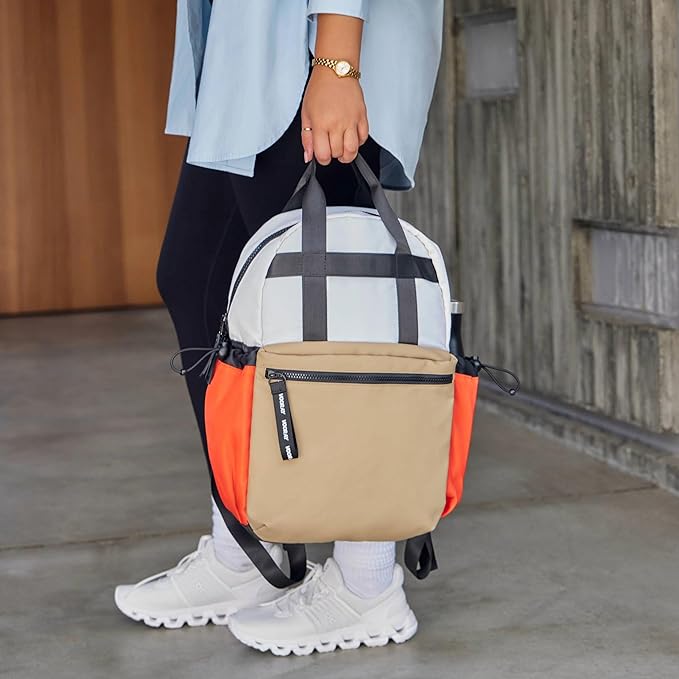 VOORAY 19L Katie Backpack – Large Travel Backpack, Gym & Sports Backpack Wild Desert, Camel Color Block