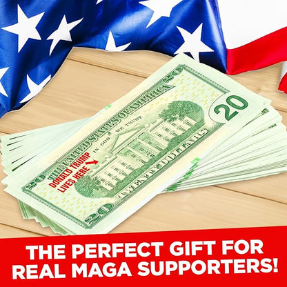 Donald Trump Lives Here Stamp - Self Inking Stamp for Trump 2024 Merchandise, Office Supplies, Election Party Decorations - Supports American Families!