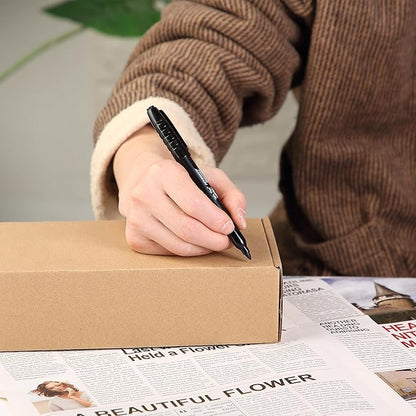 Mr. Pen - Dual Tip Permanent Markers, 12 Pack, Black, Fine & Ultra Fine Point