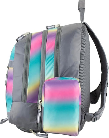 Eastsport Extra Large Backpack Expandable Oversized For Travel Hiking Work Camping Sports Outdoors With Drawstring Bag 18x13.5x9.5 Mochila De Viaje Ombre