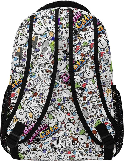 Cat Gaming Backpack Kids School Bag Lightweight Daypack Travel Laptop Bag Women Men Bookbags