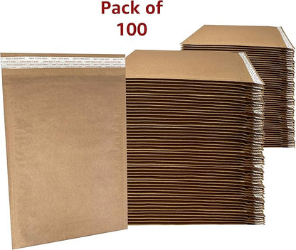 Honeycomb paper padded envelope sealable mailers (100, #5-10.5" x 15")