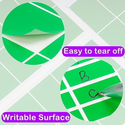 240 Pack Green Label Stickers,3"x2" Rectangular Sticker Labels,Large Name Labels for Kids Clothing