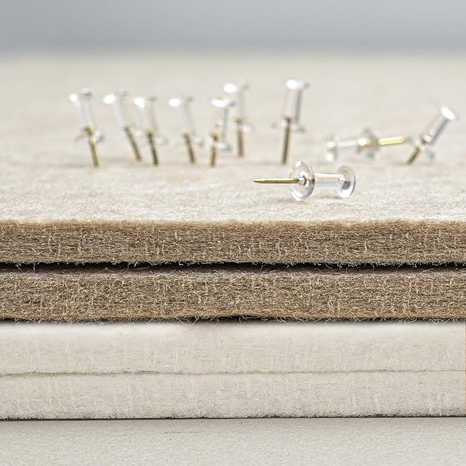 Large Bulletin Board - 60 x 36 Inches, Decorative Felt Pin Board for Wall - 5' x 3' Foldable Photo Display Board with Self-Adhesive Tape, Includes 20 Push Pins - White