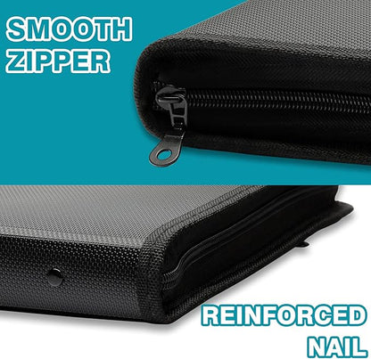 H4D Zippered Accordion File Organizer with Front Mesh Pouch, 13 Pocket Expanding File Folder, Fit for Documents Letter Size A4 Papers, Clear