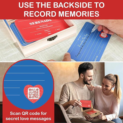 52 Love Coupons for Him - Couples Coupon Book for Boyfriend Husband, Blank Coupon Cards Valentine’s Day Gifts for Girlfriend, Romantic Love Vouchers Cards Box Anniversary Keepsake Gift