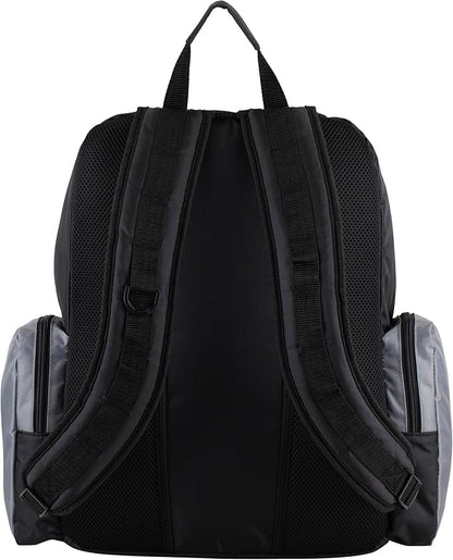 Eastsport Extra Large Backpack Expandable Oversized For Travel Hiking Work Camping Sports Outdoors With Drawstring Bag 18x13.5x9.5 Mochila De Viaje Ash Gray Black