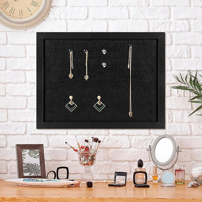 TORASO Cork Board Bulletin Board, Cork Boards for Walls with Pins, Eye Bolts, gaskets, Screws, Pin Board for Office, School and Home (All Black, 17“x23-2P)