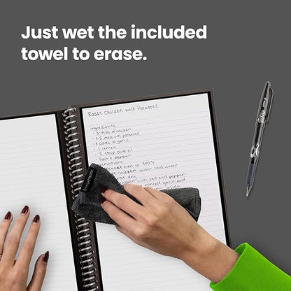 Rocketbook Core Reusable Spiral Notebook, Executive Size 6x8.8, Red - Lined Pages, App-Connected, Erasable, Durable Cover, Ideal for School, Work, and Creative Projects