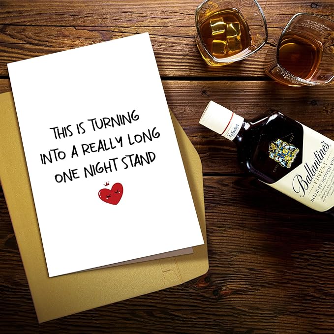 Funny Anniversary Card for Him Her, Humorous Valentines Day Card for Bf Gf, Rude Anniversary Card for Husband Wife