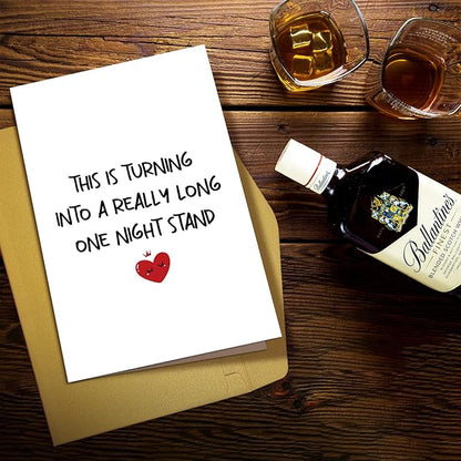 Funny Anniversary Card for Him Her, Humorous Valentines Day Card for Bf Gf, Rude Anniversary Card for Husband Wife