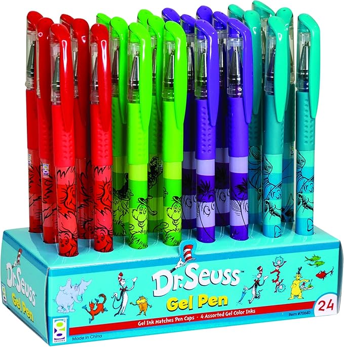 Raymond Geddes Dr. Seuss Grip Gel Pens (Pack of 24)