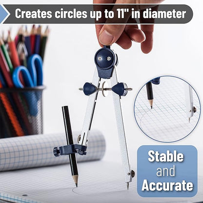 Mr. Pen- Compass for Geometry, Compass with Pencil, Compass Drawing Tool, Drawing Compass, Math Compass, Drafting Tools, Drawing Tools, Geometry Compass, Circle Drawing Tool, Geometry Set