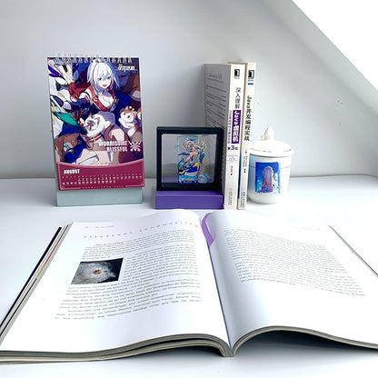 Genshin Impact Mualani Metal Bookmark - Anime Figure Merch with 3D Display Box - Birthday Gifts for Fans Friends Gamer Book Lovers - Zllada