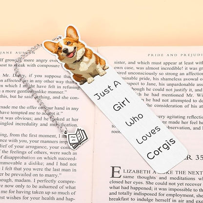 Cute Corgi Gifts for Corgi Lovers Dog Bookmarks for Reading Women Dog Lovers Book Lover Gifts Just a Girl Who Loves Dogs Christmas Stocking Stuffers Gifts for Corgi Mom Owner Dog Themed Gifts