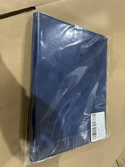 A4 Leather Portfolio Professional Organizer Padfolio,Interview Resume Folder with Magnetic Cover,Conference Document Organizer with Papers,Sticky Tabs,Pen,Work Folio for Women & Man,Retro Blue