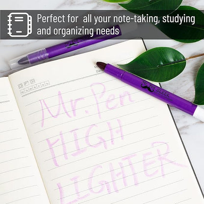 Mr. Pen No Bleed Gel Highlighter, Bible Highlighters, Purple, Pack of 4