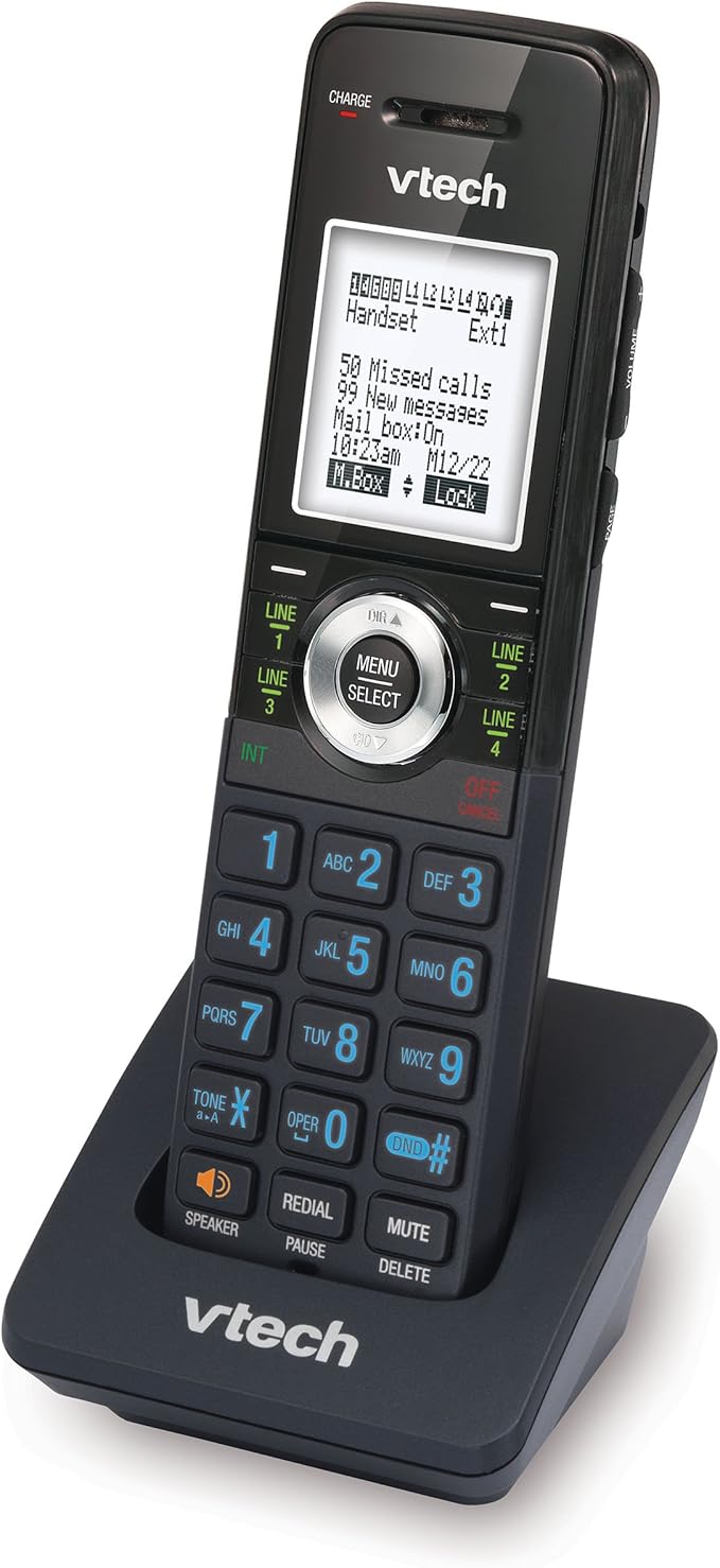 VTech Accessory Handset for VTech AM18447 Small Business System, Black