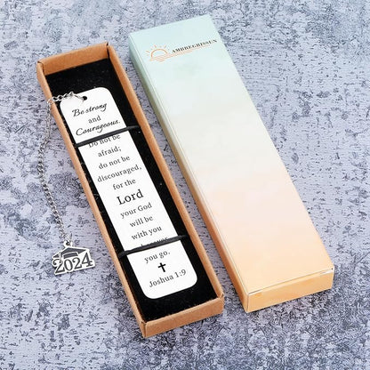 Christian Graduation Gifts for Him Her Baptism Bible Verse Bookmarks for Women Men Book Lovers Class of 2024 for Girls Boys High School Religious Gifts Bulk Graduating Inspirational Gifts