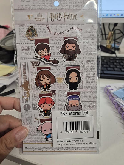 Harry Potter Magnetic Bookmarks Page Clip School University for Kids Teens Women Stocking Stuffers Gifts for Readers Xmas Gifts (Multi 8 Pack)