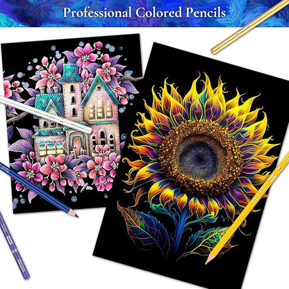iBayam 72 Colors Colored Pencils for Adults Relaxation Coloring Books, Back to School Supplies for Kids, Drawing Sketching Doodling Pencils, Stationery Kids Art Kits for Preppy School Classroom Gift