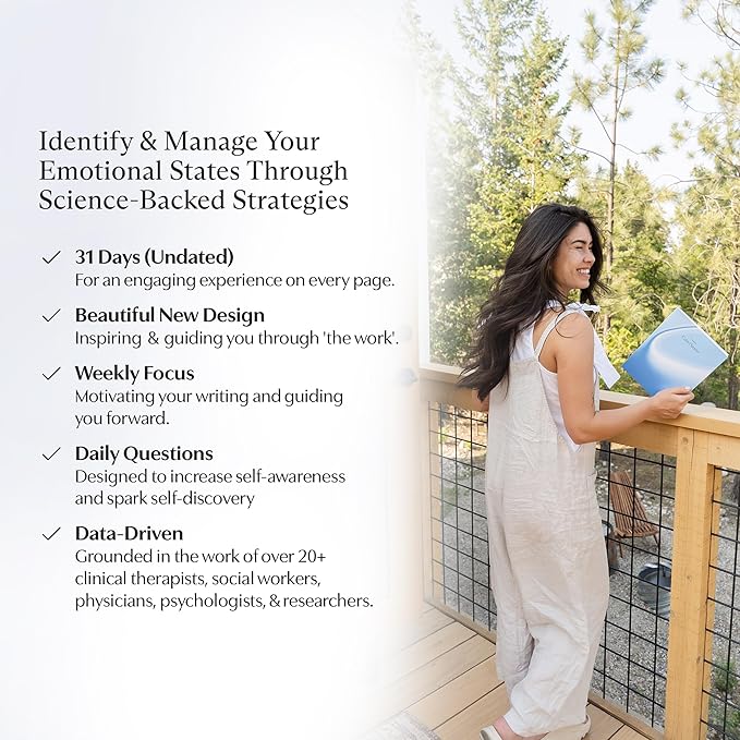 Switch Research Calm Planner - Psychologist-Developed Undated Goals Planner - 31-Day Self Care Planner With Prompts & Proven Techniques for Managing Stress