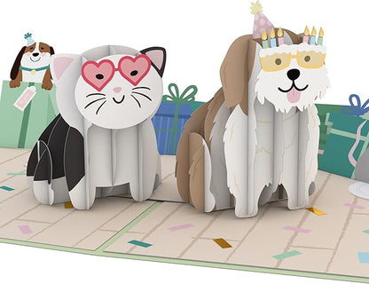 Lovepop Birthday Pop-Up Card for Her, Him, Men, Women - 3D Animal Greeting Cards - Birthday - 5" x 7" - Blank Notecard & Envelope Included