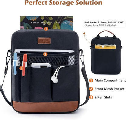 Book Sleeve with Zipper, Book Covers for Book Lovers, Multi-pocket Book Protector Cover with Shoulder Strap,Book Bag for Ipaad, kidle - Back to School Book Accessories