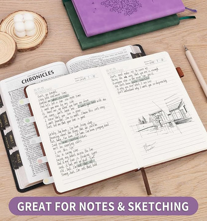 Lined Journal Notebook for Women Men, A5 Hardcover Leather Journals for Writing, 200 Pages Thick Paper, Daily Journal Notebook for Work, School, Note Taking, Business, Travel, College Ruled