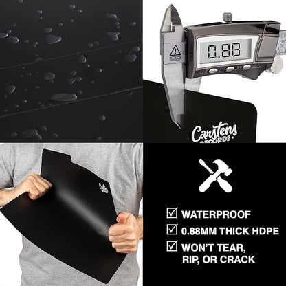 Carstens Heavy Duty Vinyl Record Dividers A-Z | 12" LP Organizer Tabs Pack of 26 | Black, Made in USA