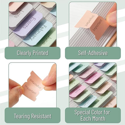 Mr. Pen- Monthly and Seasonal Tabs, 84 pcs, Planner Tabs, Monthly Tabs for Planners, Month Tabs for Planner, Monthly Planner Tabs, Planner Monthly Tabs, Monthly Stickers for Planners